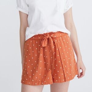 NWT MADEWELL Drapey Pull-On Polka Dot Shorts Size L